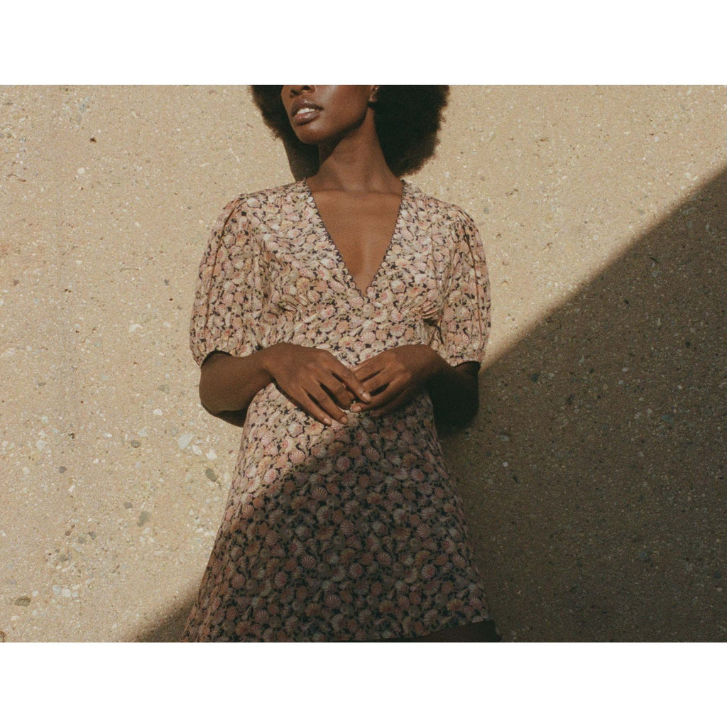 D�en 'Emilia' Brown Silk Dress Size M