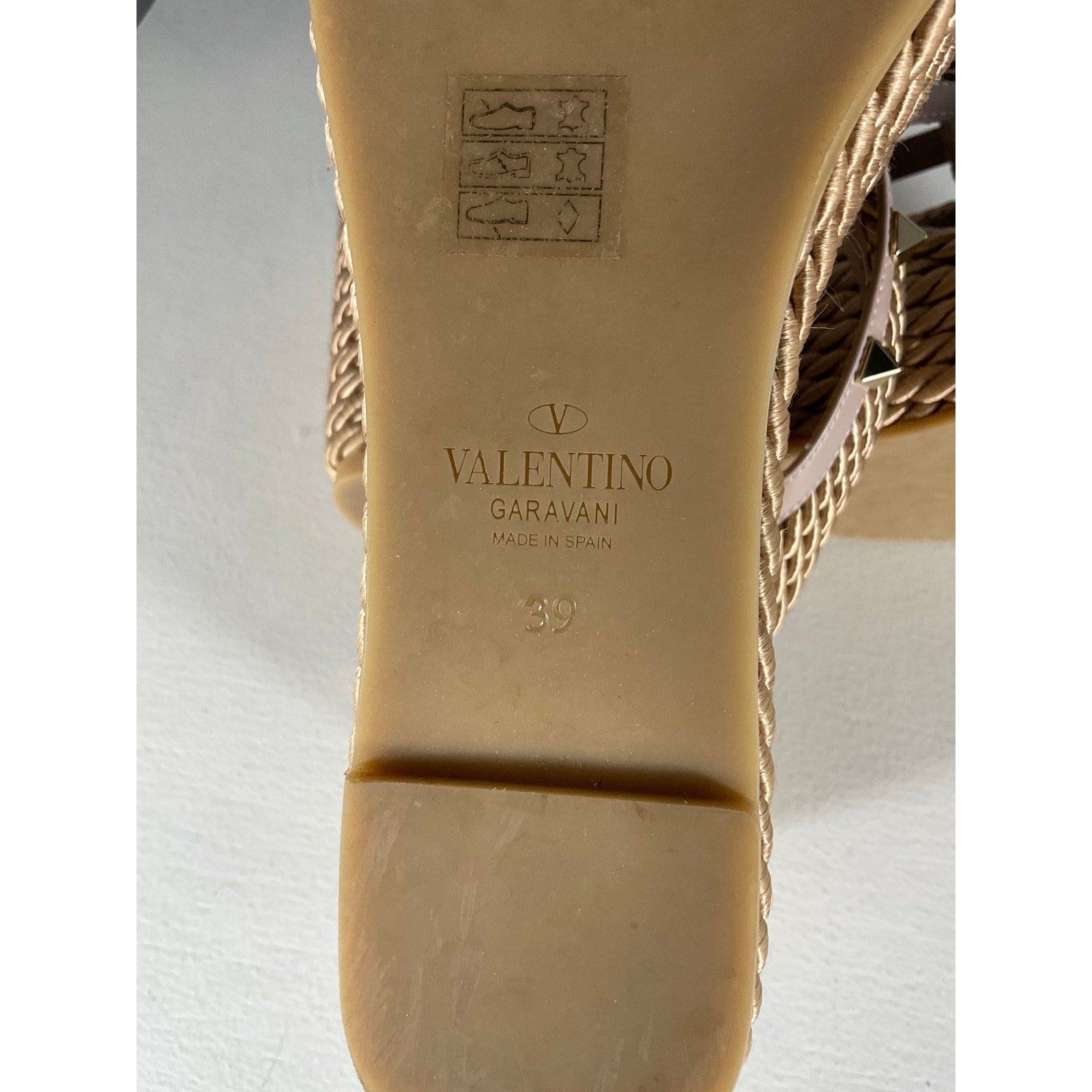 Valentino 'Rockstud' Purple Torchon Espadrille Wedge Sandal Size 9 US / 39 EU