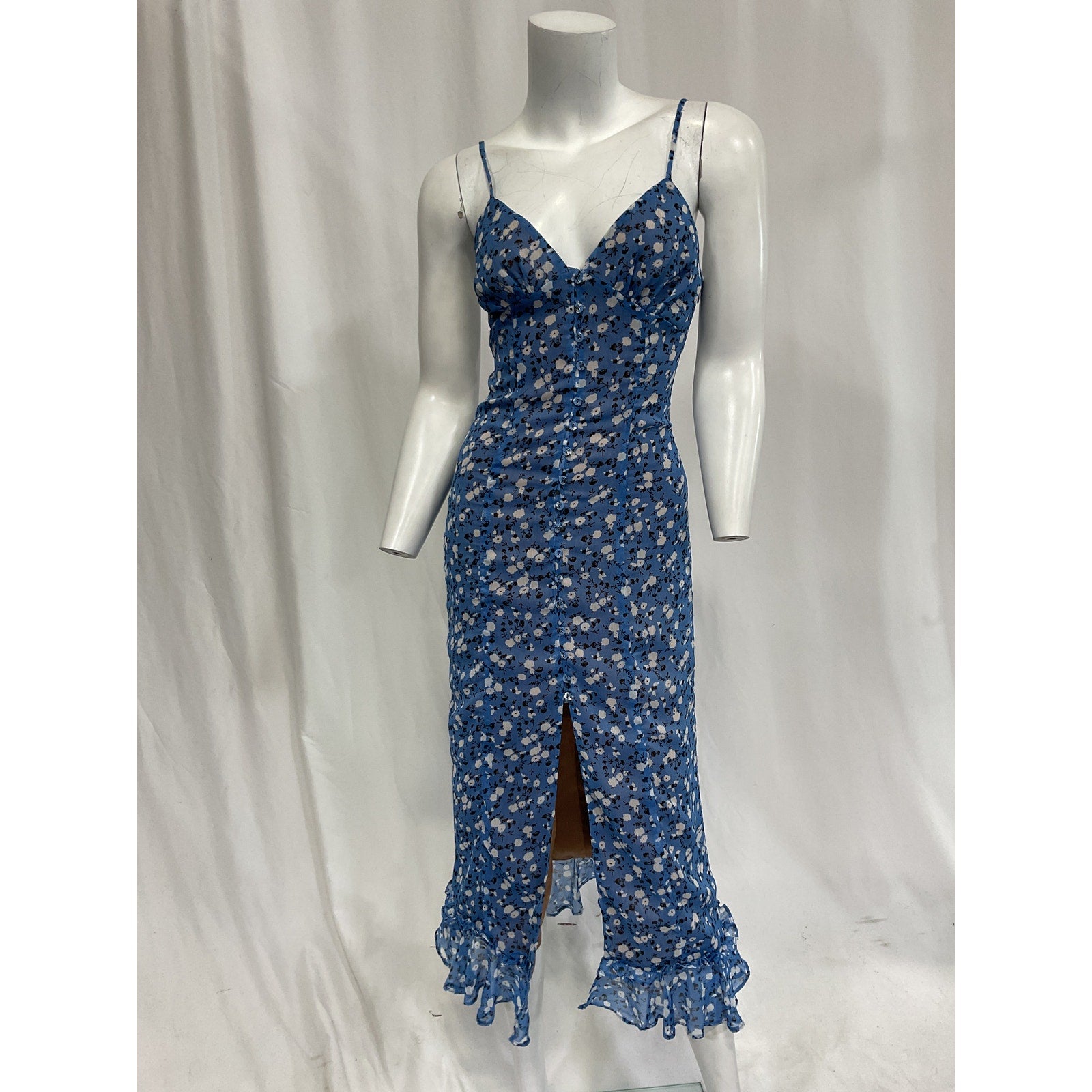 Majorelle 'Quincy' Blue Midi Dress Size XXS