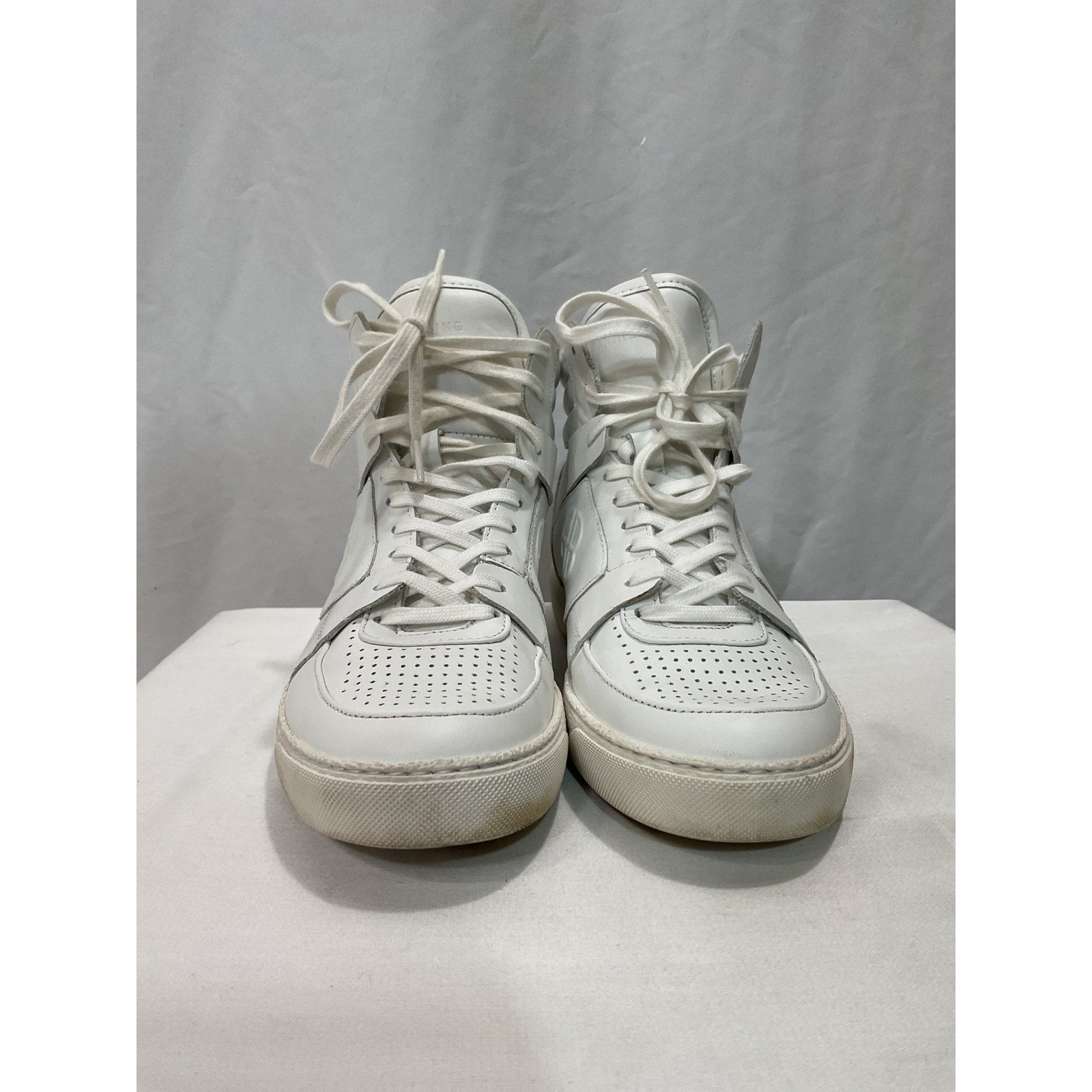 Anine Bing 'Hayden' White High Top Sneakers Size 8