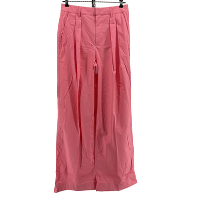 L'Academie Pleated Pink Dallion Poplin Pants Size S
