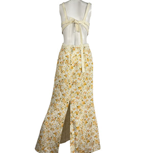 Significant Other Floral Multicolor Cutout Maxi Dress Size 6