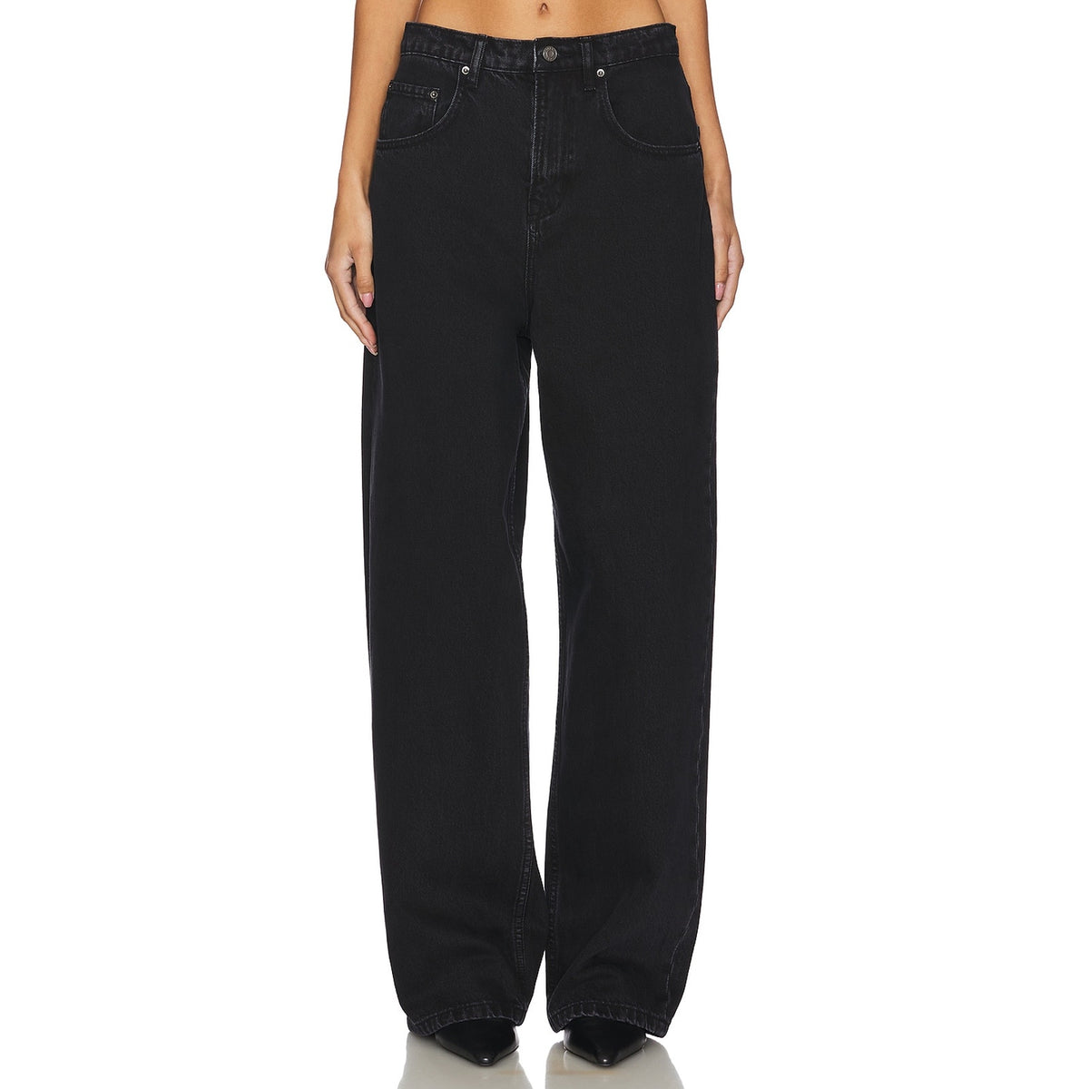 Grlfrnd Relaxed Black Enya Denim Jeans Size 27