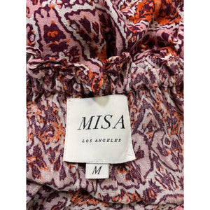 Misa Los Angeles Red Floral Print Long Dress Size M