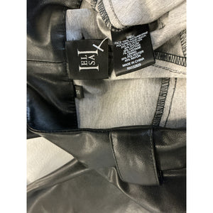 Helsa Waterbased Black Polyurethane Faux Leather Cargo Pant Size M