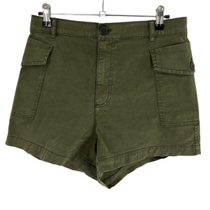 Frame High Rise Green Utility Cargo Shorts Size 29