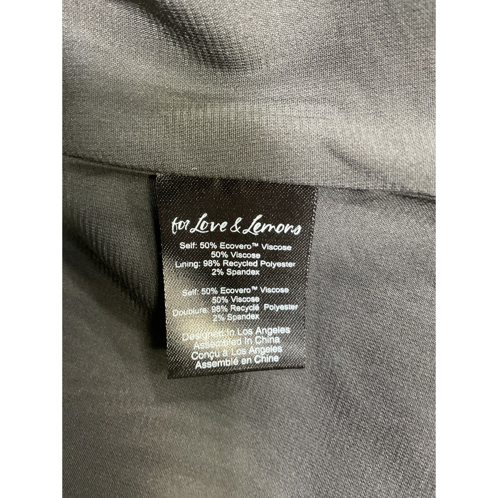 For Love & Lemons 'Aiko' Black Viscose Mini Skirt Size S