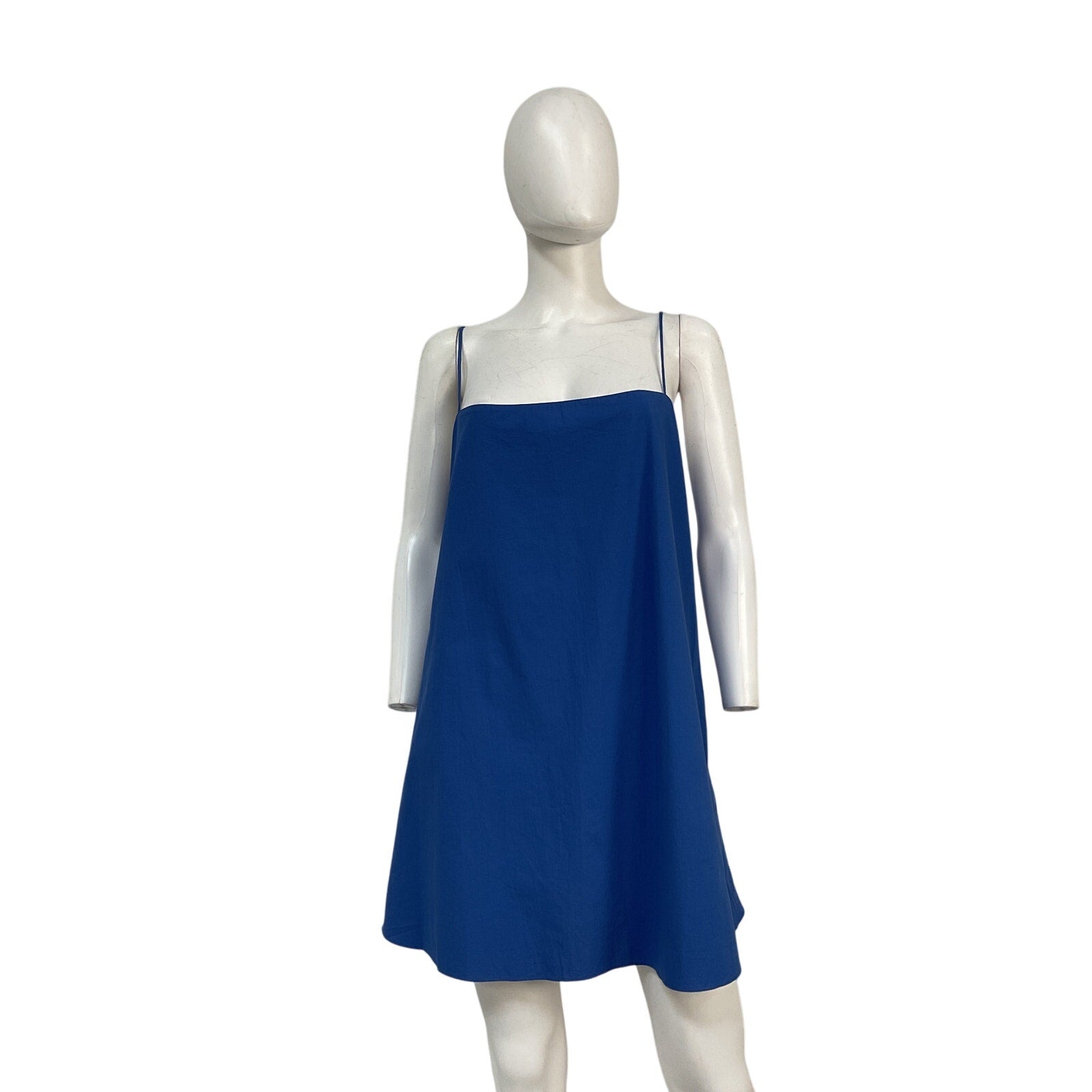 Matteau Organic Blue Cotton-Poplin Mini Dress Size 4