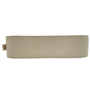 DeMellier Croc Embossed Beige Tokyo Hobo Bag