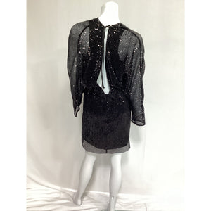Astr The Label 'Devika' Black Sequined Dress Size M
