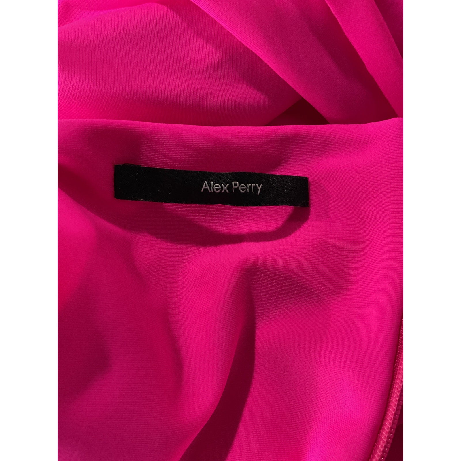 Alex Perry 'Barett' Pink Polyester Twist-Detail Mini Dress Size 8