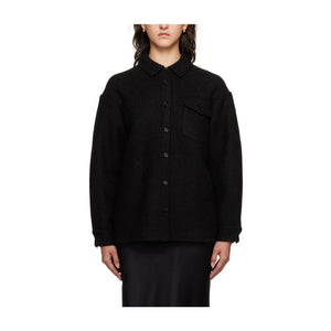 Anine Bing 'Sloan' Black Acrylic Jacket Size XS