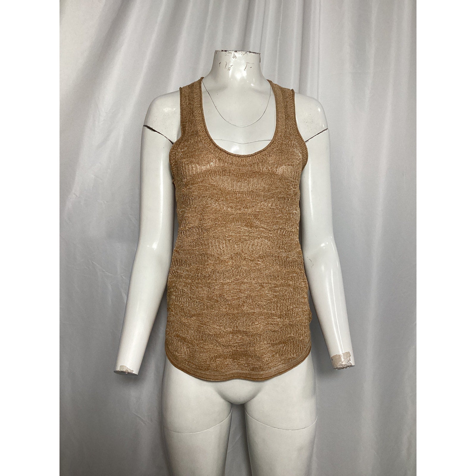 Veronica Beard 'Katla' Gold Knit Tank Size M