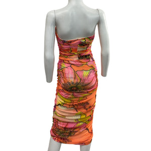 Agua Bendita Vibrant Praia Multicolor Nana Dress Size S