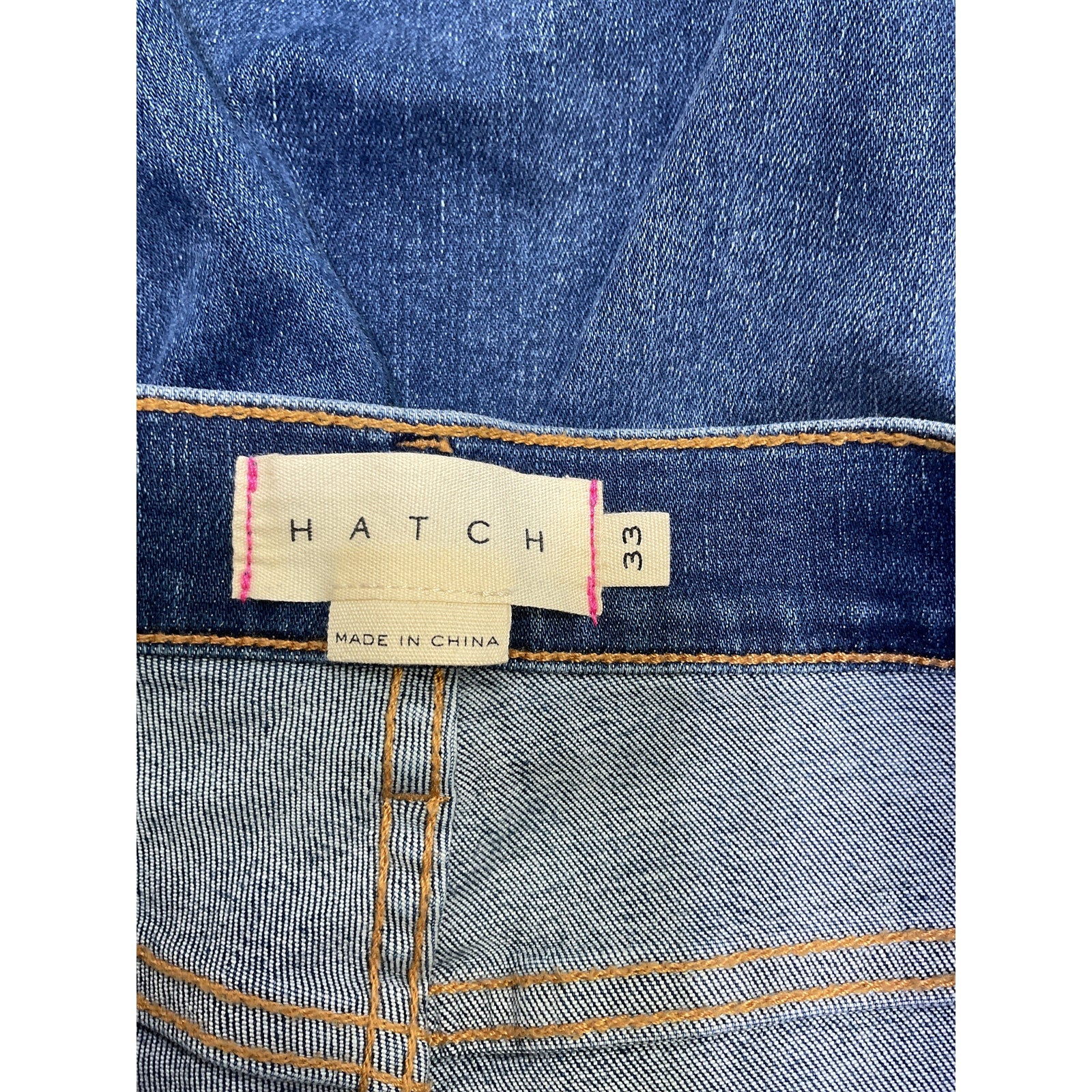 Hatch The Slim Maternity Blue Cotton Denim Jean Size 33