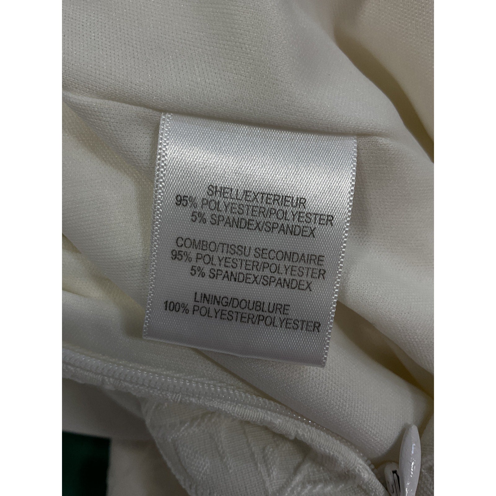 One33 'Social' White Jacquard Crepe Blend Open Back Twist Detail Boatneck Blouse Size 8