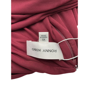 Ronny Kobo Ruched Burgundy Harley Top Size XS