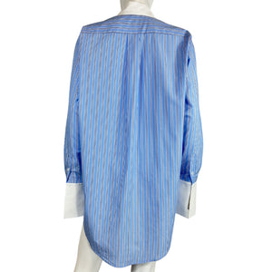 L'Academie Crisp Blue Fresh Stripe Shirtdress Size XS