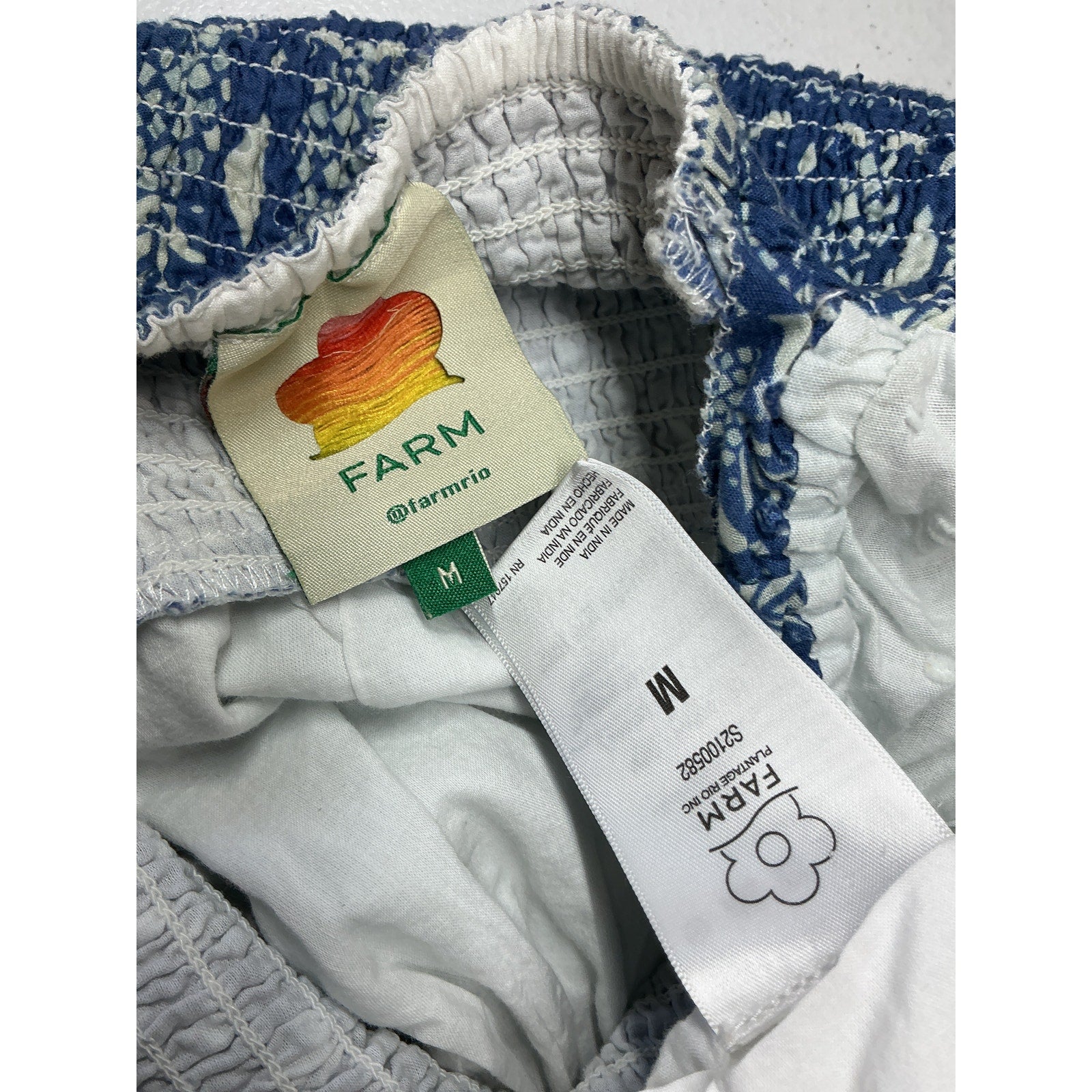 Farm Rio 'Vase' White Cotton Forest Maxi Dress Size M
