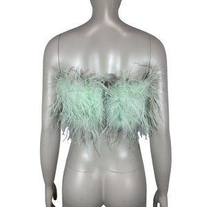 Lamarque Feathered Mint Zaina Bandeau Top Size L