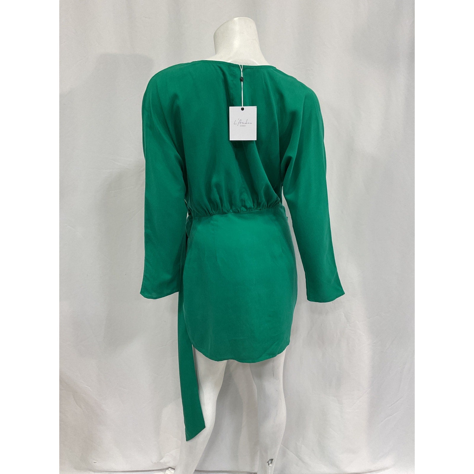 L'Academie 'The Lorriana' Green Tencel Mini Dress Size S - NWT