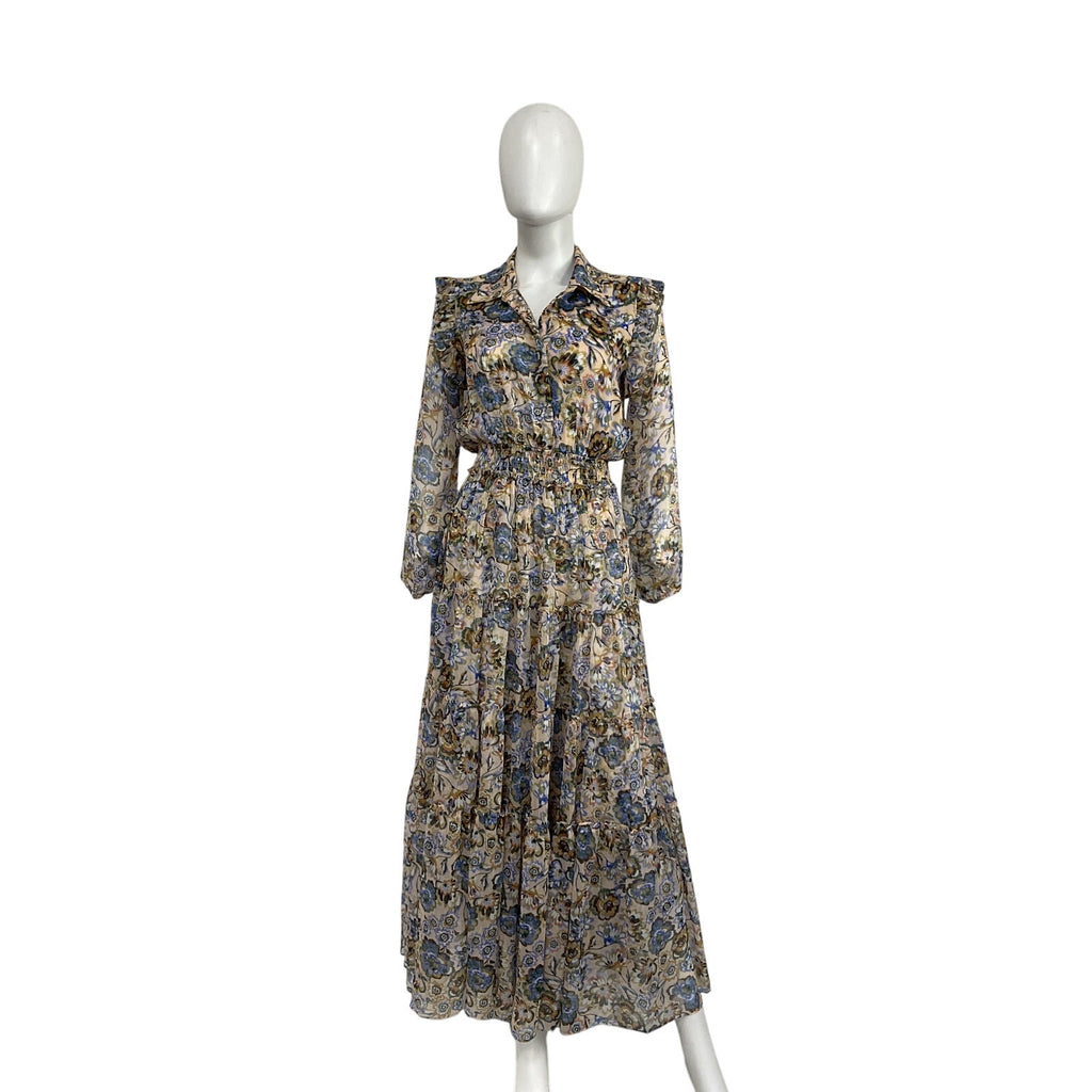 Misa Los Angeles 'Ahreana' Blue Polyester Dress Size XS