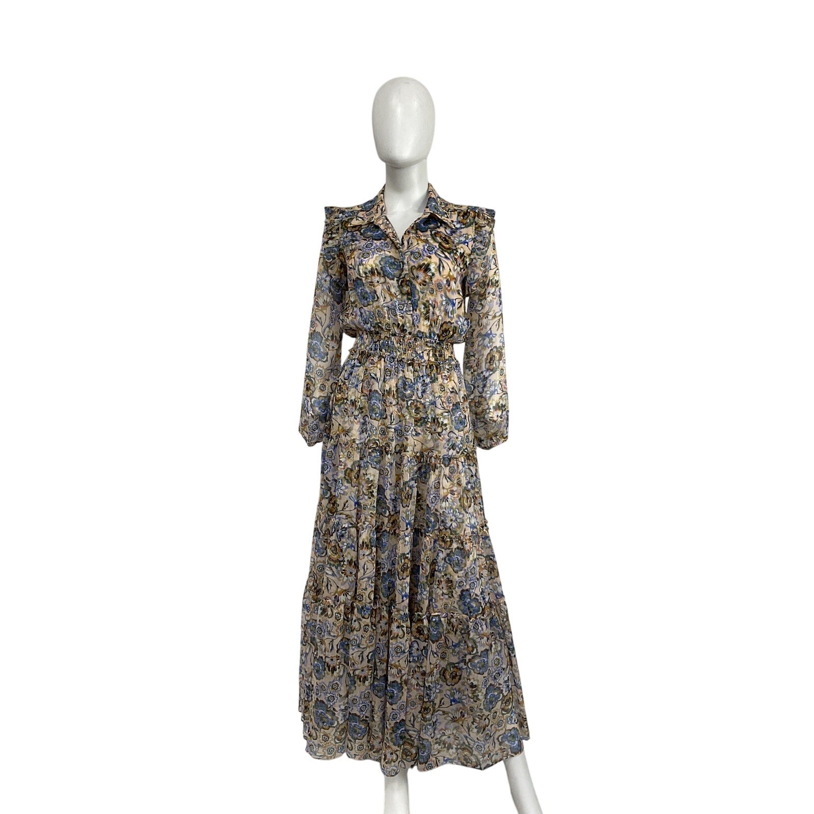 Misa Los Angeles 'Ahreana' Blue Polyester Dress Size XS