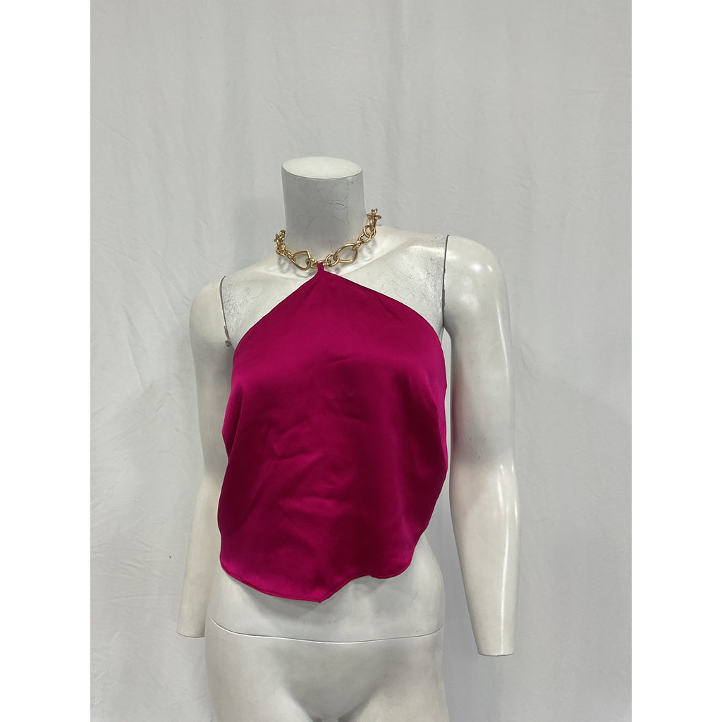 Cult Gaia 'Olivine' Pink Silk Top Size M - NWT
