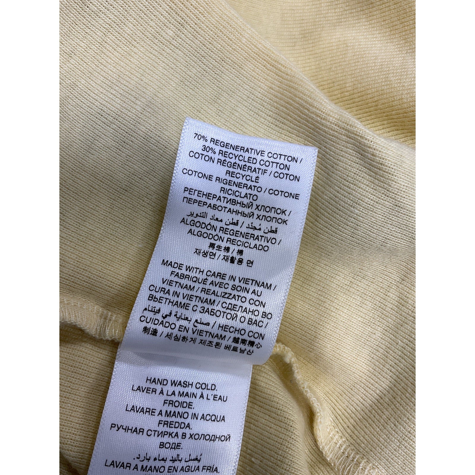 D�en 'Angie' Yellow Cotton Ringer Tank Top Size S