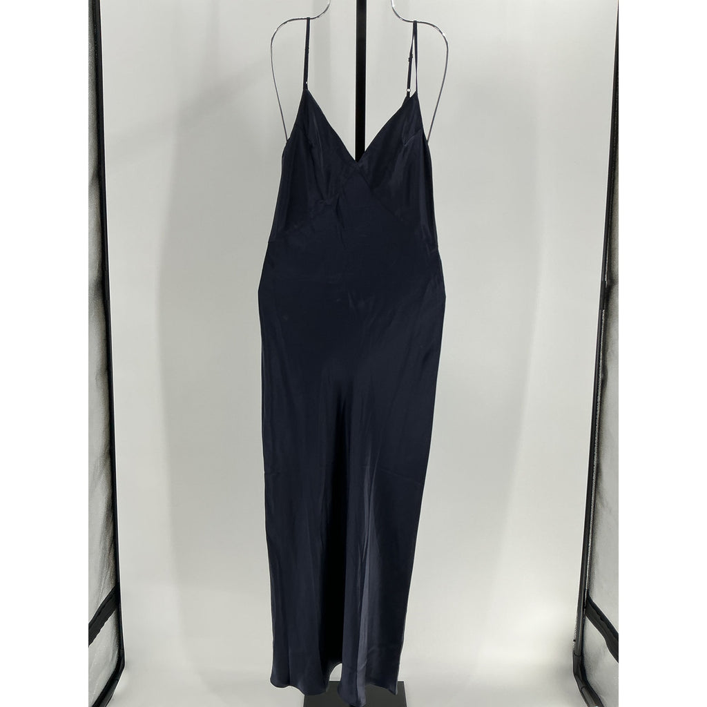 Dissh 'Evans' Navy Silk Panel Slip Dress Size 2