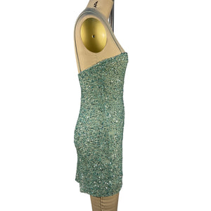 Retrofête Sequin Green Dionne Dress Size S