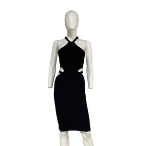 Dion Lee 'Lustrate Fork' Black Viscose Dress Size XS