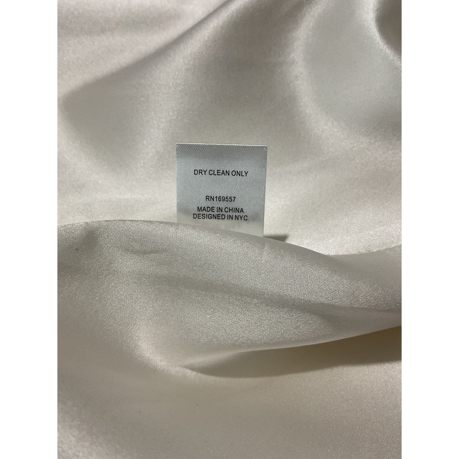 Mirror Palais Strapless White Silk Opera Lady Length Dress Pearl Size S