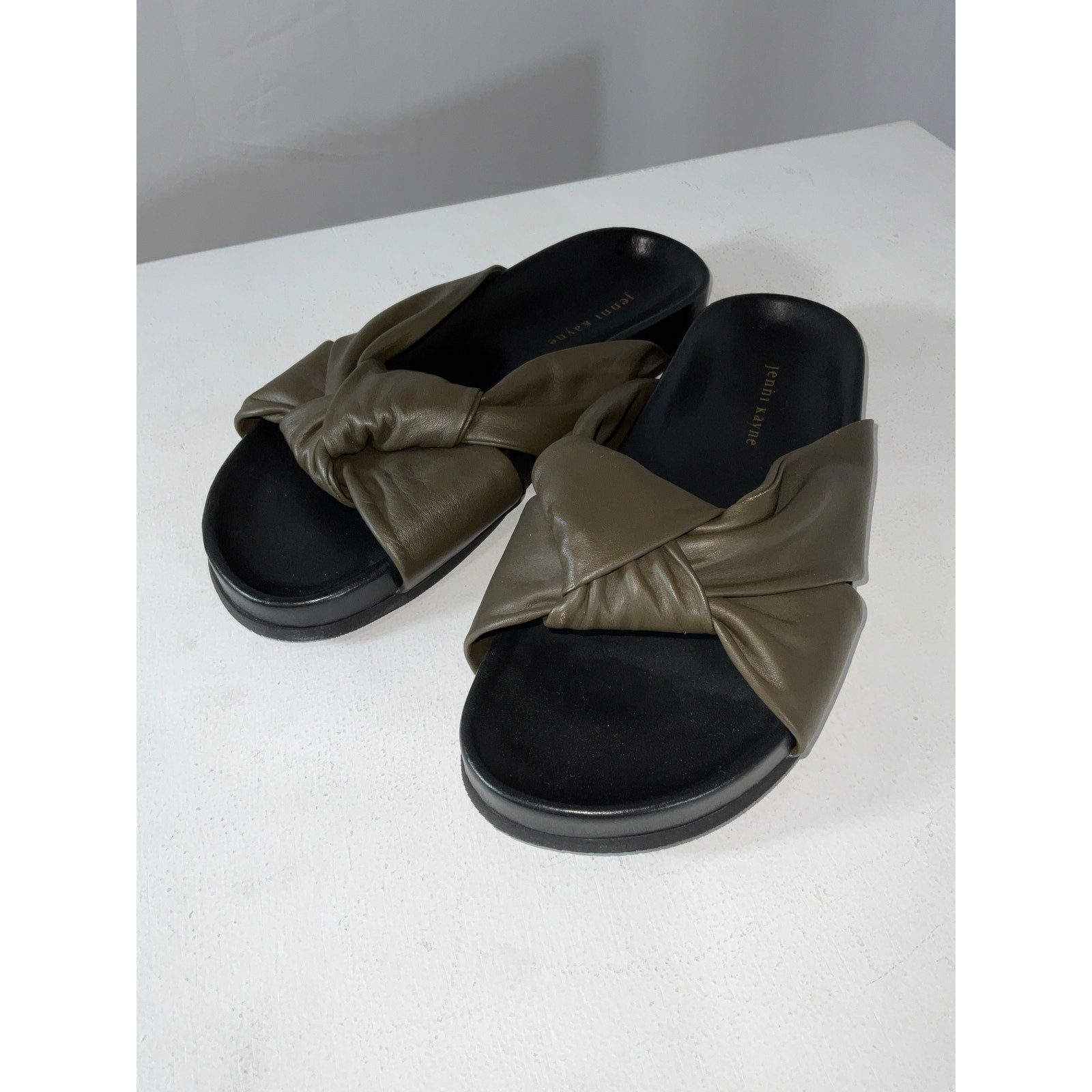 Jenni Kayne Brown Leather Knot Sandal Size 10