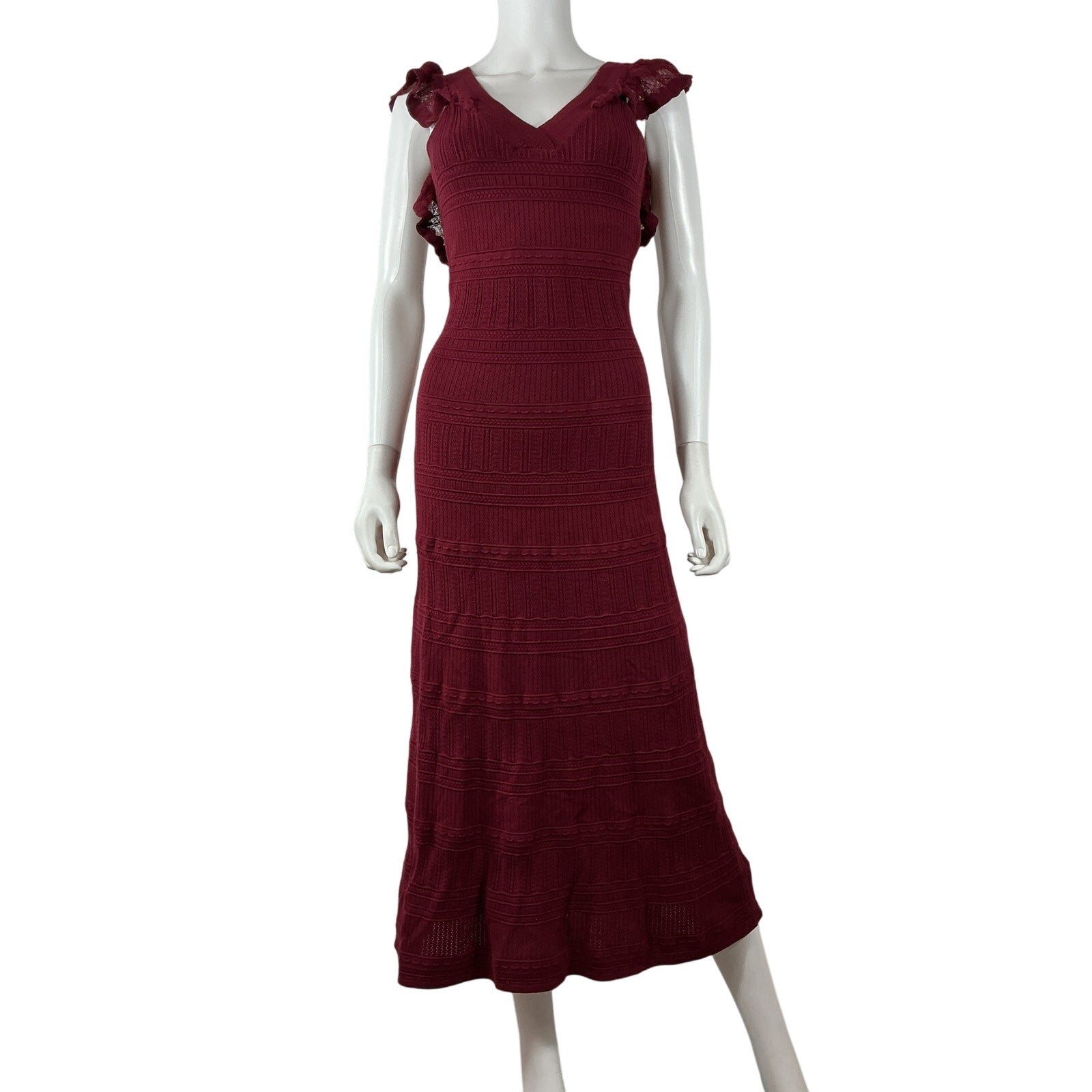 Sézane 'Aphrodite' Red Viscose Dress Size XS