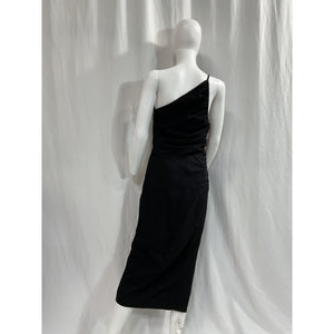 The Sei 'Asymmetrical' Black One Shoulder Gathered Dress Size 8