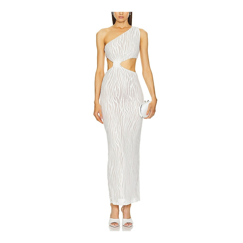Michael Costello X Revolve 'Caroline' Ivory Polyester Maxi Dress Size XXS