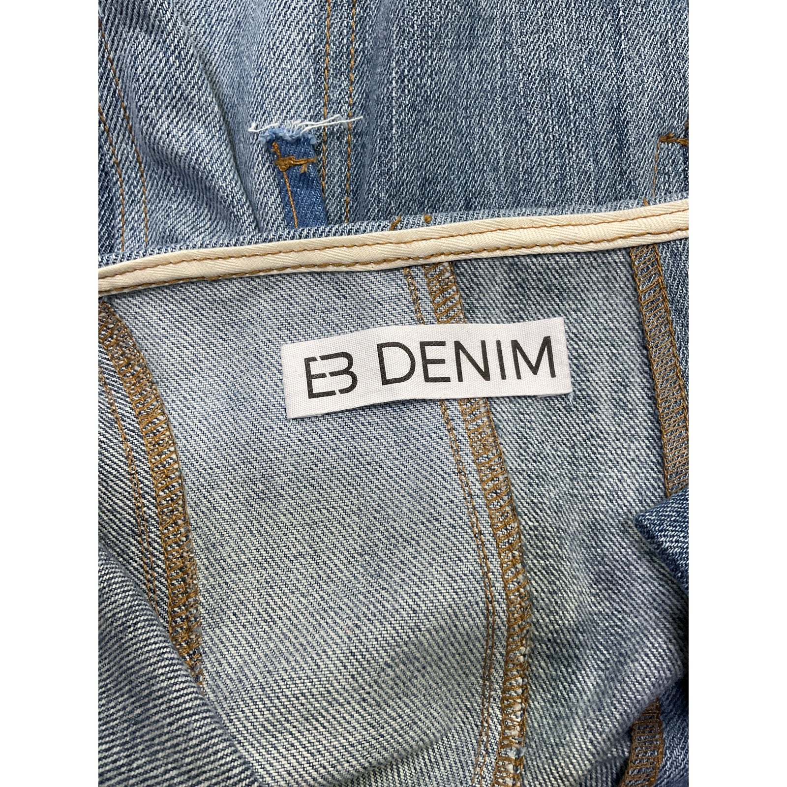 Eb Denim Strapless Blue Patchwork Mini Dress Size S
