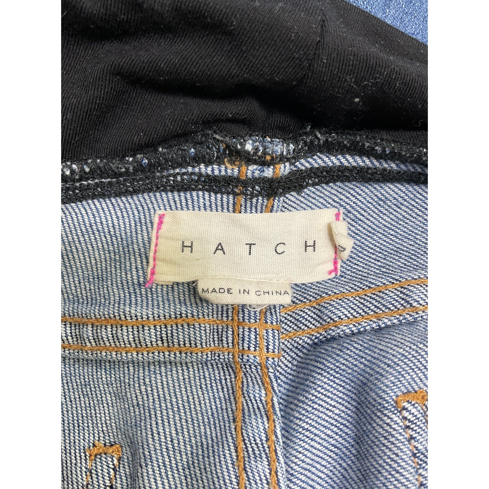 Hatch The Over The Bump Blue Cotton Straight Maternity Denim Jeans Size 26