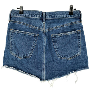 Agolde Distressed Blue Parker Angled Hem Skirt Size 27