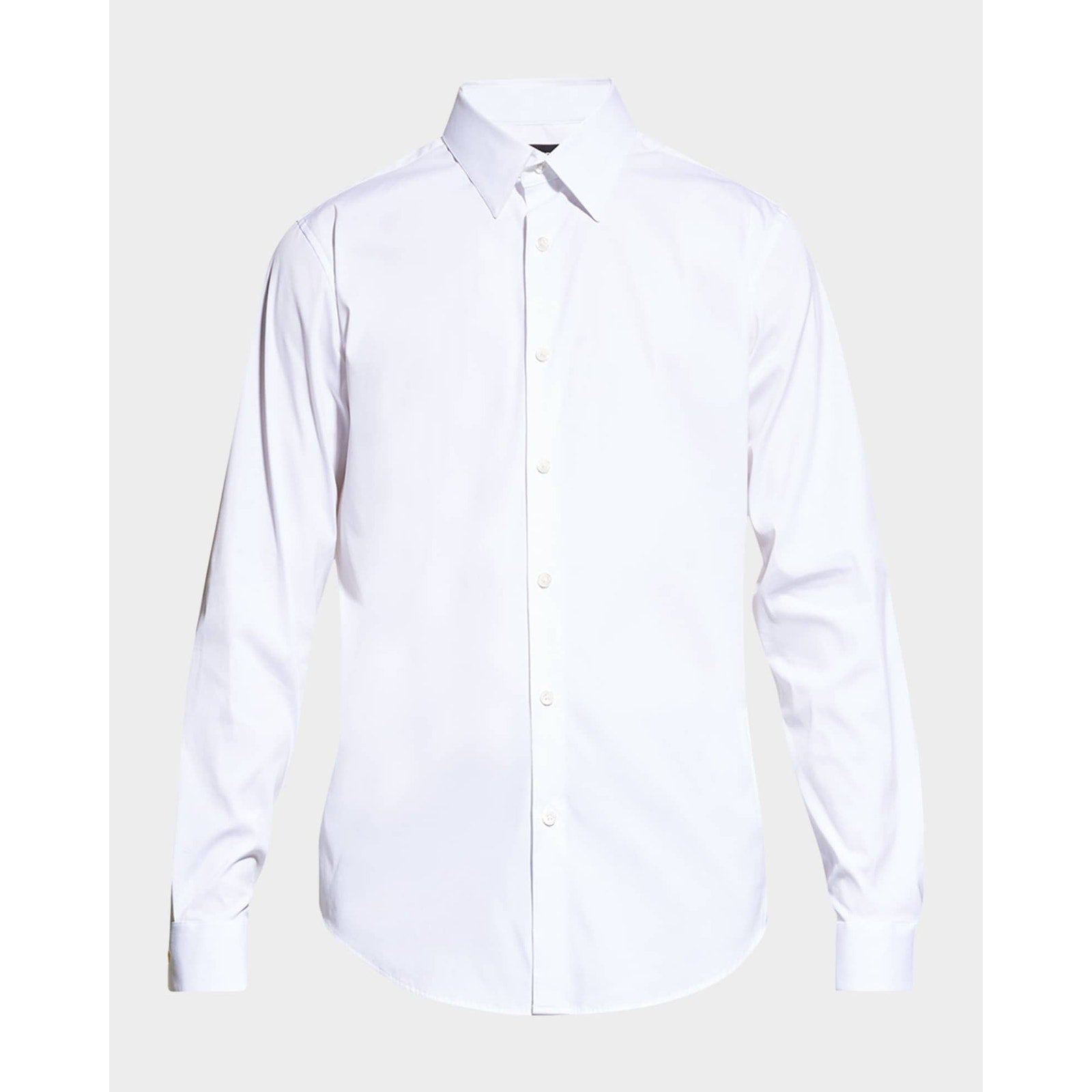 Theory 'Sylvain' White Cotton Tailored-Fit Sport Shirt Size L - NWT