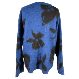 Saint Laurent Floral Blue Noir Ninetys Sweater Size S