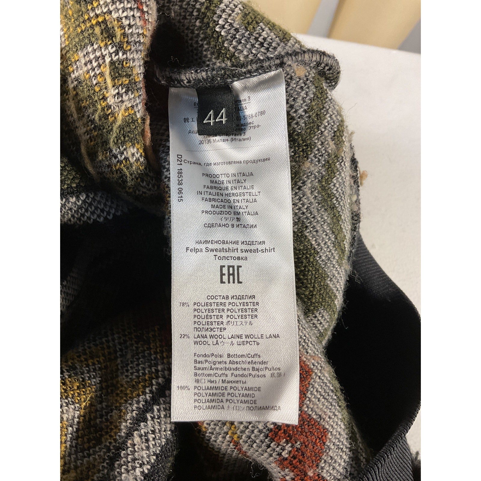 Etro Jacquard-Knit Red Pullover Sweater Size M
