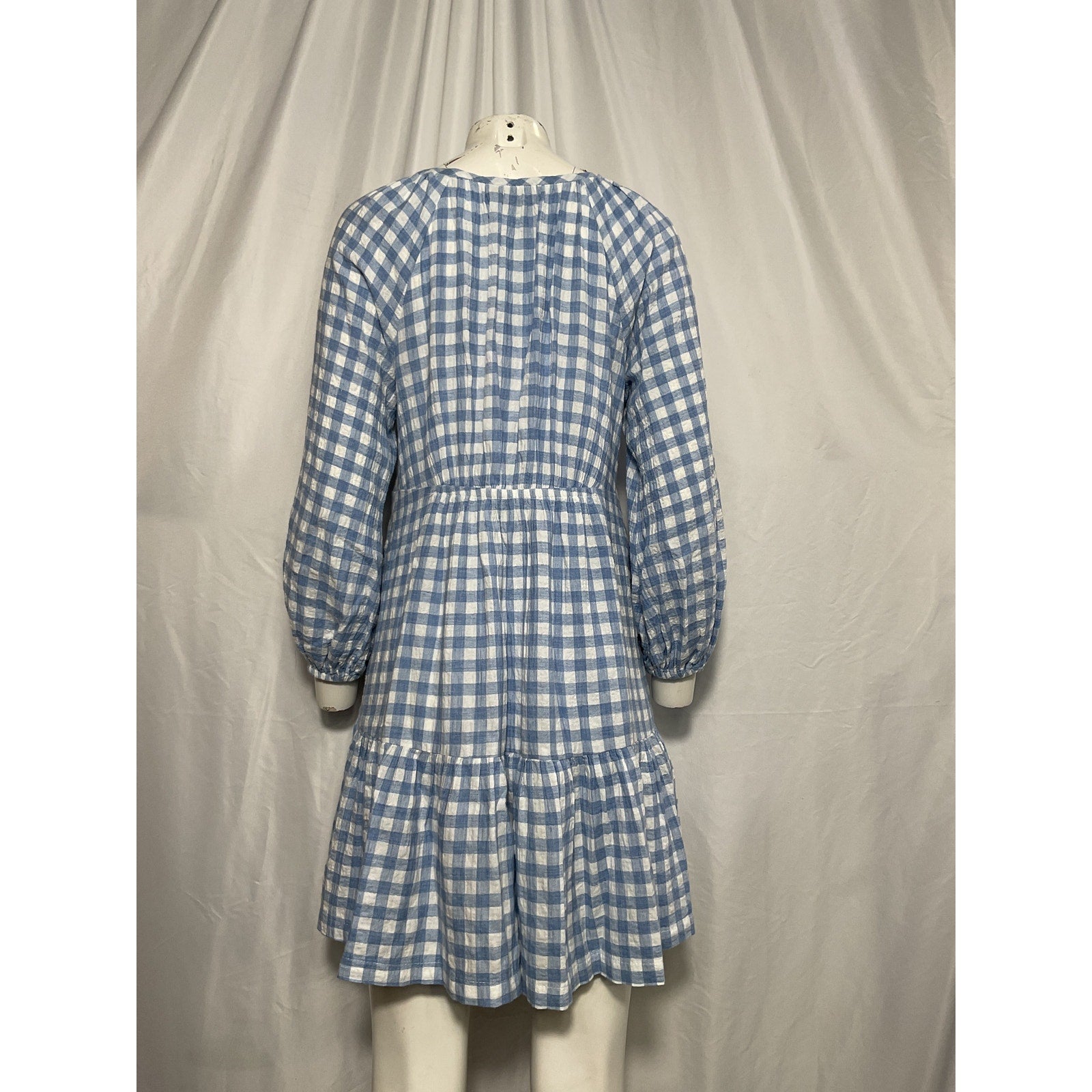 Hatch 'The Kelsey' Blue Ballon Sleeve Dress Size 0