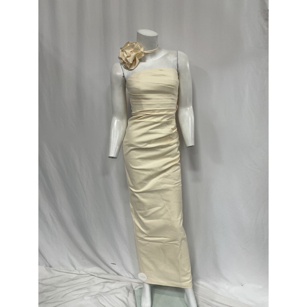 Shona Joy 'Lani' Tan Strapless Draped Maxi Dress Size 0