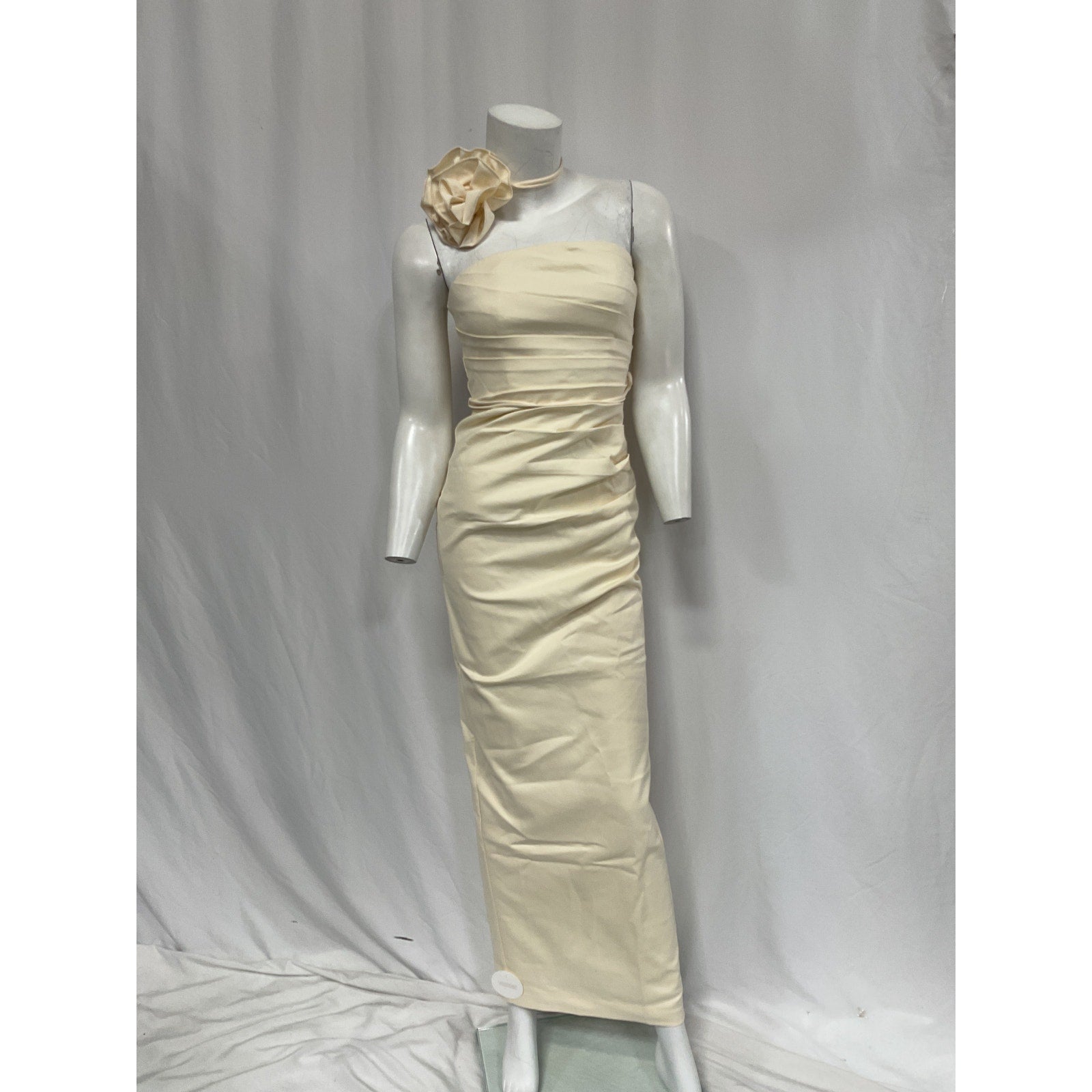Shona Joy 'Lani' Tan Strapless Draped Maxi Dress Size 0