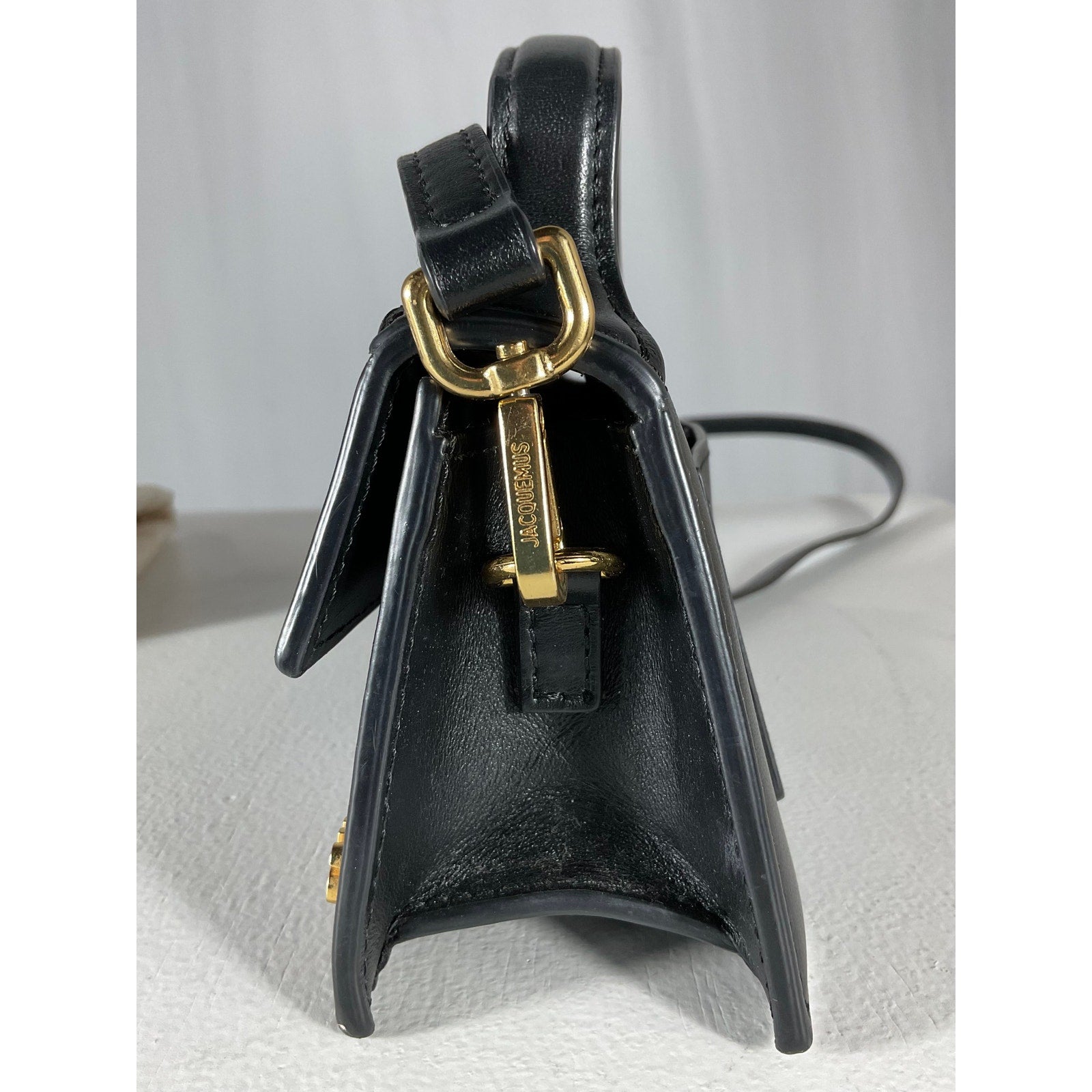 Jacquemus 'Le' Black Leather Bambino Bag