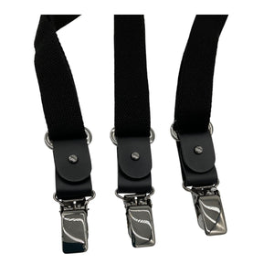 Dolce & Gabbana Adjustable Black Leather Insert Braces