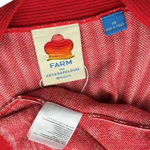 Farm Rio Knit Red Tropical Cardigan Size XS