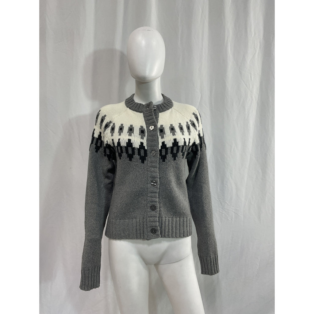 Kule 'The Freya' Gray Crewneck Long Sleeve Cardigan Size XS